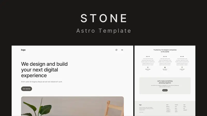 Aperçu d’un site minimaliste pour une entreprise